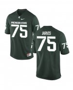 Men's Michigan State Spartans NCAA #75 Kevin Jarvis Green Authentic Nike Stitched College Football Jersey XT32E07YA